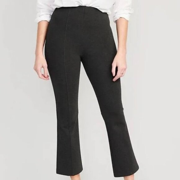 Old Navy Women's Stevie Extra High Rise Flare Pants in Charcoal Gray Size LT NWT - Picture 1 of 7